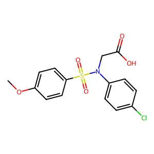 N-(4-chlorophenyl)-N-[(4-methoxyphenyl)sulfonyl]glycine structure