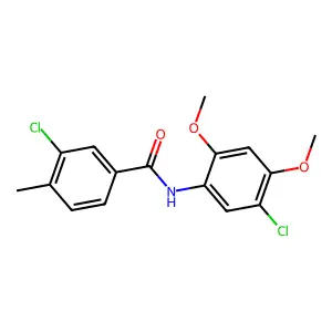 3-chloro-N-(5-chloro-2,4-dimethoxyphenyl)-4-methylbenzamide structure