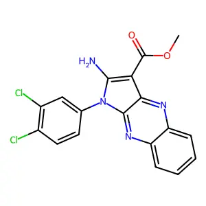 methyl 2-amino-1-(3,4-dichlorophenyl)-1H-pyrrolo[2,3-b]quinoxaline-3-carboxylate structure