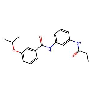 N-[3-(propanoylamino)phenyl]-3-propan-2-yloxybenzamide structure
