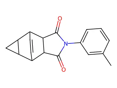 2-(3-methylphenyl)hexahydro-4,6-ethenocyclopropa[f]isoindole-1,3(2H,3aH)-dione structure