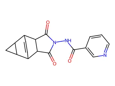 N-(1,3-dioxooctahydro-4,6-ethenocyclopropa[f]isoindol-2(1H)-yl)pyridine-3-carboxamide structure