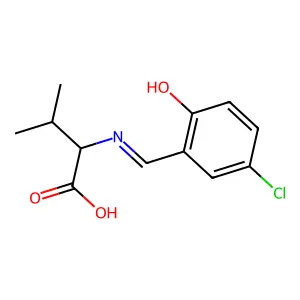 2-[(5-Chloro-2-hydroxyphenyl)methylideneamino]-3-methylbutanoic acid structure