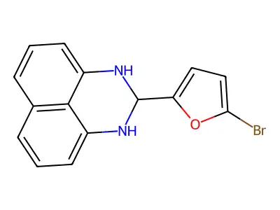 2-(5-bromofuran-2-yl)-2,3-dihydro-1H-perimidine structure