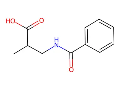 3-(Benzoylamino)-2-methylpropionic acid structure