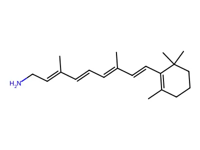 3,7-Dimethyl-9-(2,6,6-trimethylcyclohexen-1-yl)nona-2,4,6,8-tetraen-1-amine structure