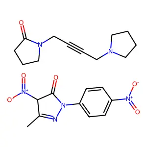 2-Pyrrolidinone, 1-(4-(1-pyrrolidinyl)-2-butynyl)-, picrolonate structure