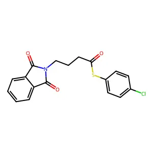 S-(4-chlorophenyl) 4-(1,3-dioxo-1,3-dihydro-2H-isoindol-2-yl)butanethioate structure