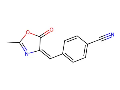 4-((2-Methyl-5-oxo-4(5H)-oxazolylidene)methyl)benzonitrile structure