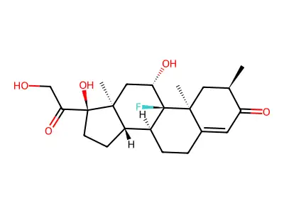 2-Methyl-9alpha-fluorohydrocortisone, (2R)- structure