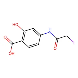 2-羟基-4-((2-碘乙酰基)氨基)苯甲酸 structure