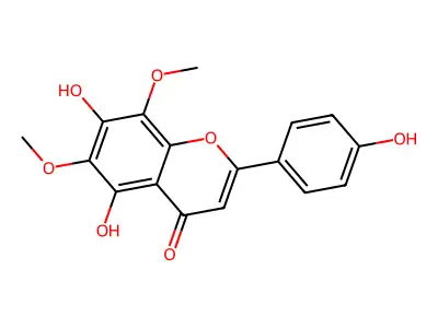 5,7-Dihydroxy-2-(4-hydroxyphenyl)-6,8-dimethoxy-4H-1-benzopyran-4-one structure