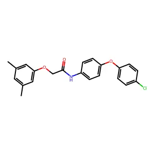 N-[4-(4-chlorophenoxy)phenyl]-2-(3,5-dimethylphenoxy)acetamide structure
