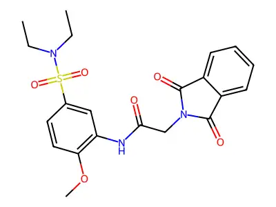 N-[5-(diethylsulfamoyl)-2-methoxyphenyl]-2-(1,3-dioxoisoindol-2-yl)acetamide structure