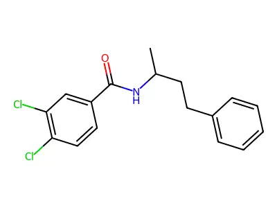 3,4-dichloro-N-(4-phenylbutan-2-yl)benzamide structure