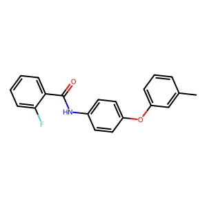 2-fluoro-N-[4-(3-methylphenoxy)phenyl]benzamide structure
