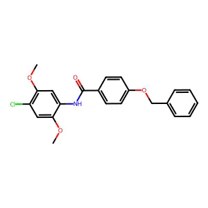4-(benzyloxy)-N-(4-chloro-2,5-dimethoxyphenyl)benzamide structure