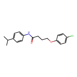 4-(4-chlorophenoxy)-N-[4-(propan-2-yl)phenyl]butanamide structure