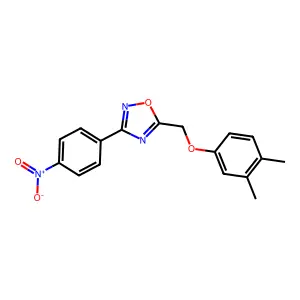 5-[(3,4-Dimethylphenoxy)methyl]-3-(4-nitrophenyl)-1,2,4-oxadiazole structure