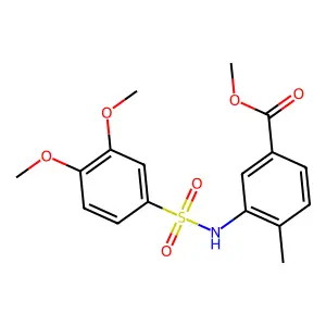 Methyl 3-{[(3,4-dimethoxyphenyl)sulfonyl]amino}-4-methylbenzoate structure