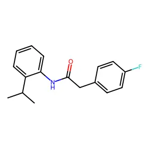 2-(4-fluorophenyl)-N-(2-isopropylphenyl)acetamide structure