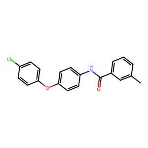 N-[4-(4-chlorophenoxy)phenyl]-3-methylbenzamide structure