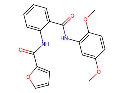 N-[2-[(2,5-dimethoxyphenyl)carbamoyl]phenyl]furan-2-carboxamide structure
