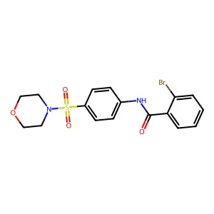 2-bromo-N-(4-morpholin-4-ylsulfonylphenyl)benzamide structure