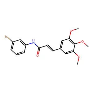 (E)-N-(3-bromophenyl)-3-(3,4,5-trimethoxyphenyl)prop-2-enamide structure