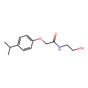 N-(2-hydroxyethyl)-2-(4-isopropylphenoxy)acetamide structure