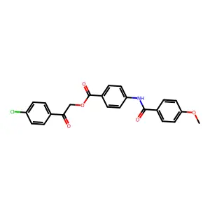 2-(4-Chlorophenyl)-2-oxoethyl 4-[(4-methoxybenzoyl)amino]benzoate structure