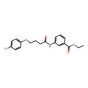 Ethyl 3-[4-(4-chlorophenoxy)butanoylamino]benzoate structure