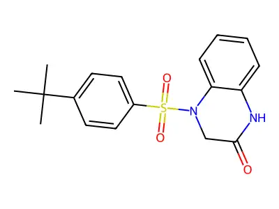 4-(4-Tert-butylphenyl)sulfonyl-1,3-dihydroquinoxalin-2-one structure