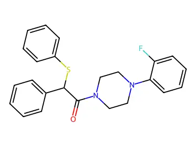 1-[4-(2-Fluorophenyl)piperazin-1-yl]-2-phenyl-2-phenylsulfanylethanone structure