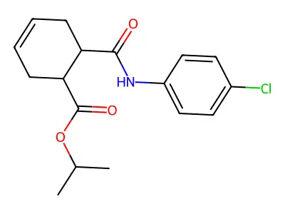 Isopropyl 6-{[(4-chlorophenyl)amino]carbonyl}-3-cyclohexene-1-carboxylate structure