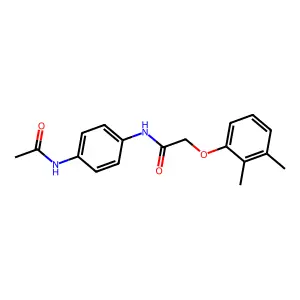 N-(4-acetamidophenyl)-2-(2,3-dimethylphenoxy)acetamide structure