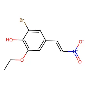 2-Bromo-6-ethoxy-4-(2-nitroethenyl)phenol structure