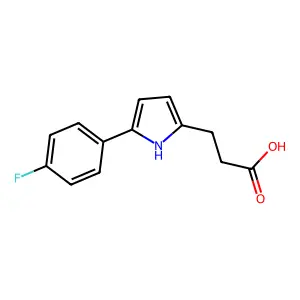 3-[5-(4-Fluoro-phenyl)-1H-pyrrol-2-yl]-propionic acid structure