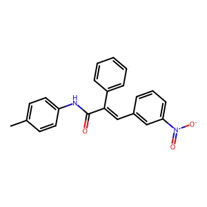N-(4-methylphenyl)-3-(3-nitrophenyl)-2-phenylprop-2-enamide structure