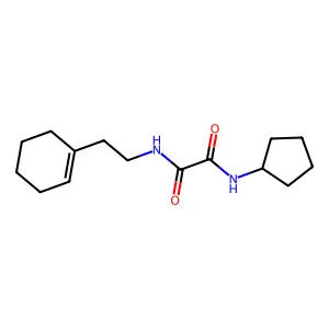 N-[2-(cyclohexen-1-yl)ethyl]-N'-cyclopentyloxamide structure