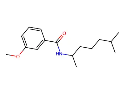 3-methoxy-N-(6-methylheptan-2-yl)benzamide structure