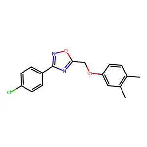 3-(4-Chlorophenyl)-5-[(3,4-dimethylphenoxy)methyl]-1,2,4-oxadiazole structure