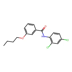 3-butoxy-N-(2,4-dichlorophenyl)benzamide structure