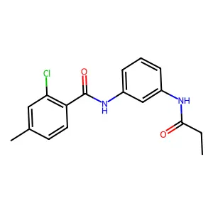 2-chloro-4-methyl-N-[3-(propanoylamino)phenyl]benzamide structure