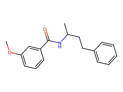 3-methoxy-N-(4-phenylbutan-2-yl)benzamide structure