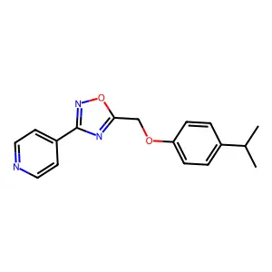 5-[(4-Propan-2-ylphenoxy)methyl]-3-pyridin-4-yl-1,2,4-oxadiazole structure