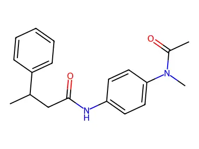 N-{4-[acetyl(methyl)amino]phenyl}-3-phenylbutanamide structure