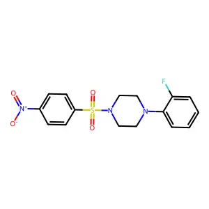 1-(2-Fluorophenyl)-4-(4-nitrophenyl)sulfonylpiperazine structure