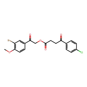 2-(3-Bromo-4-methoxyphenyl)-2-oxoethyl 4-(4-chlorophenyl)-4-oxobutanoate structure