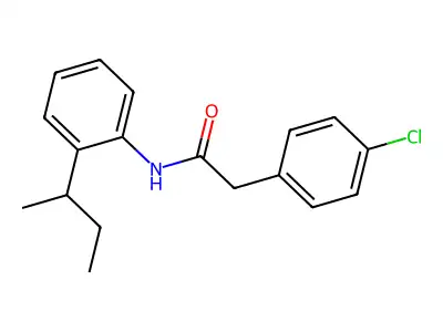 N-(2-butan-2-ylphenyl)-2-(4-chlorophenyl)acetamide structure